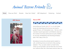 Tablet Screenshot of animalrescuefriends.org